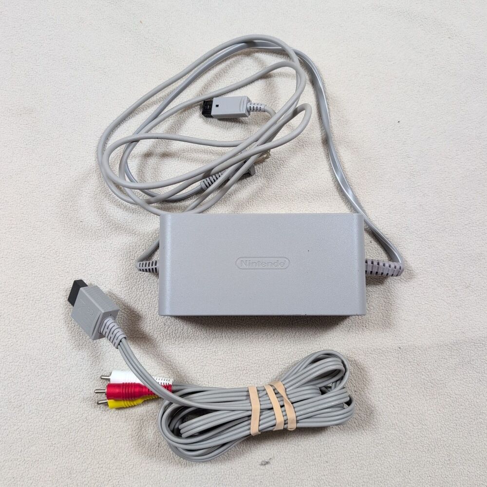 OEM OFFICIAL Wii U AC Adapter Power Supply WUP-002 And AV Cable RVL-009
